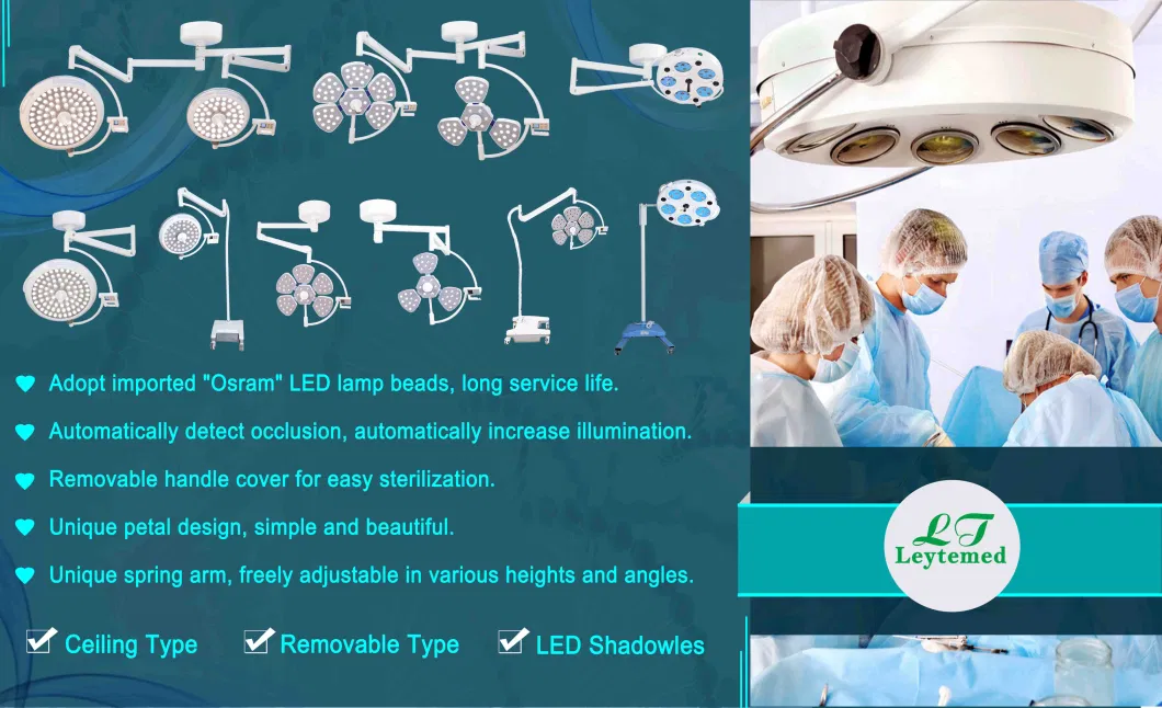 Ltsl34A High Quality Wall Mounted Operating Lamp Hospital LED Shadowless Operation Surgical Lamp