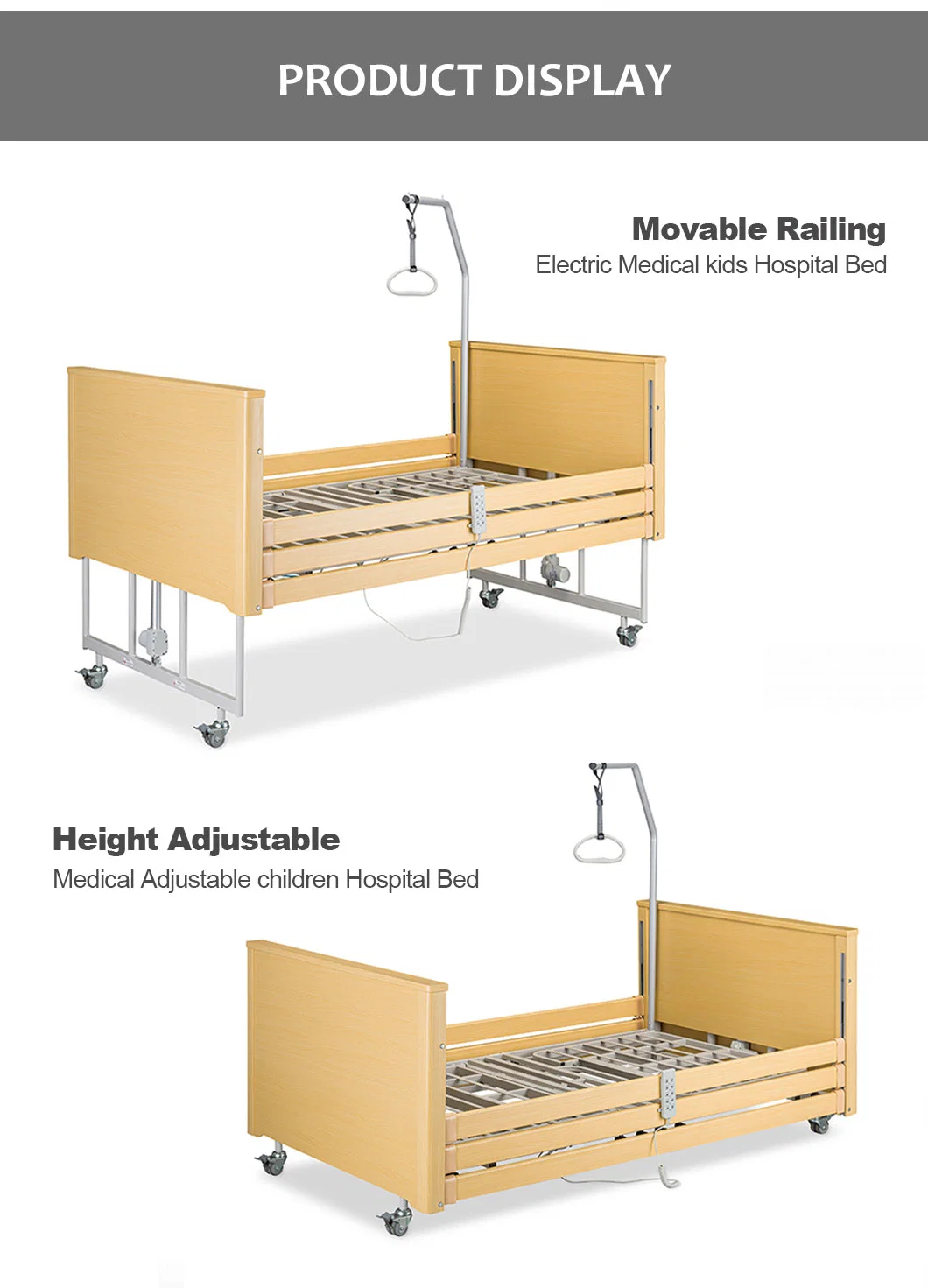 High Quality Custom Hospital Medical Care Furniture ICU Health Big Nursing Bed