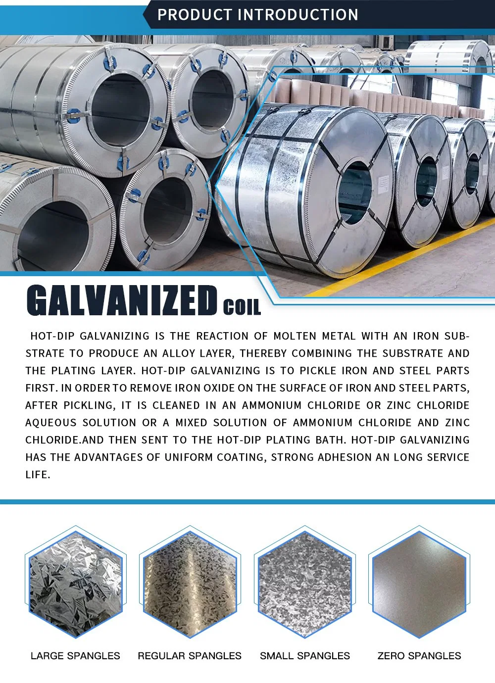 China Mill Factory Manufacture Hot Dipped Galvanized Zinc Coated Steel Coil