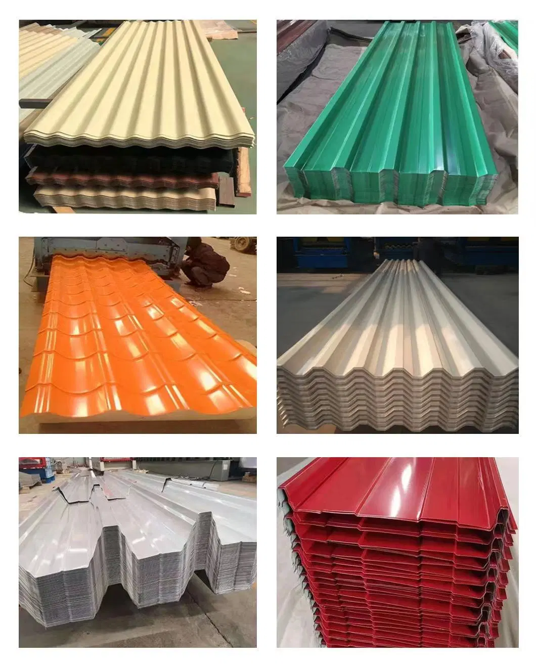 Prime Quality Building Material Prepainted Galvanized PPGI Color Coated Metal Roof Sheet Corrugated Steel Roofing Sheet