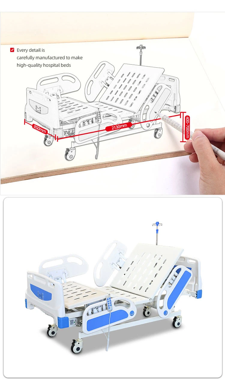 Hot Selling Big Stock Electric Hospital Bed ICU Bed for Patient