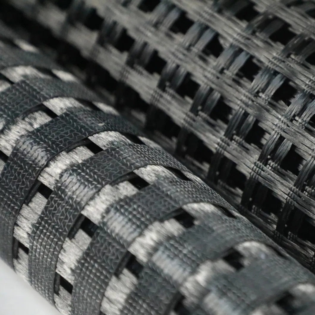 120-120kn Polyester Geogrid Pet Biaxial Geogrid for Slope Protection Railway Road Construction Price
