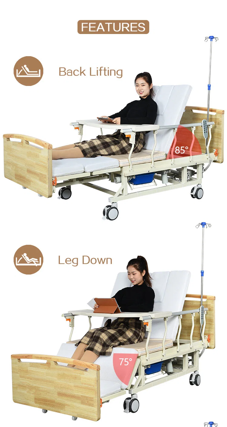 Manufacturers Direct Sale Medical Bed Home Nursing Multi-Functional Hospital Bed