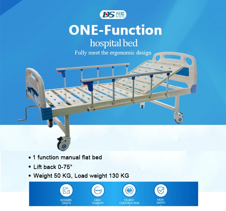 Big Stock Cheap Price Single Crank Manual Medical Hospital Bed for Mobile Hospitals