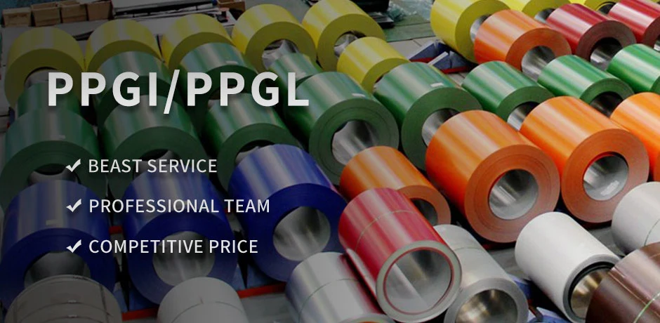Manufacturer 0.12-4.0mm PPGI PPGL Color Coated Plate Pre-Coated Galvanized Steel Coil PPGI