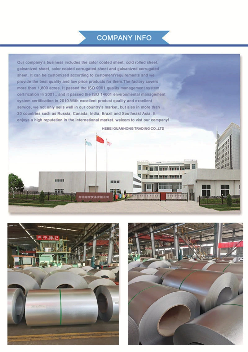 Bwg28/0.35mm Galvainzed Steel, G28/G30 Color Coated Gi steel Coil for Ibr Roofing Sheet