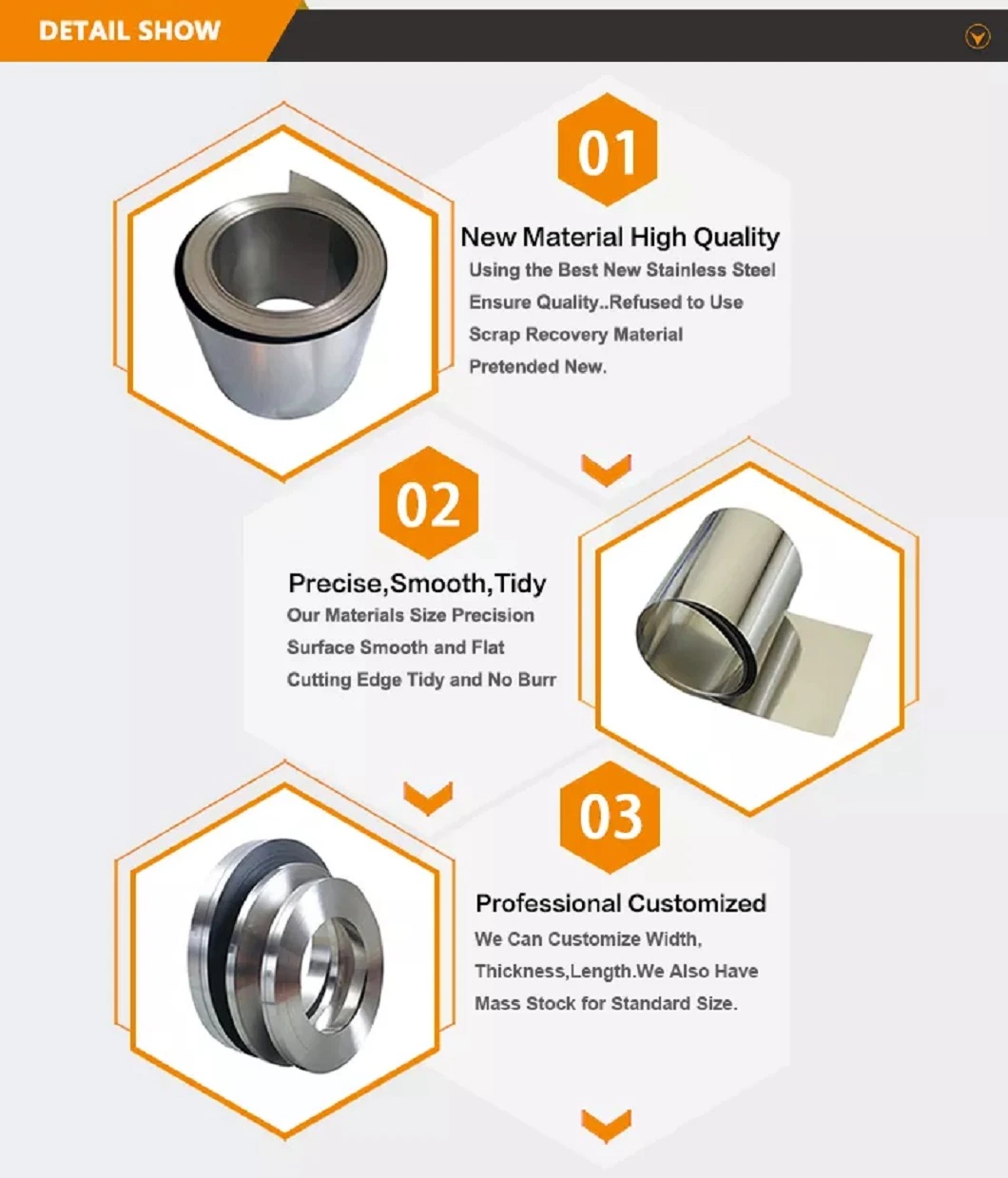 Manufacturer ASTM AISI SUS Grade Ss 430 Cold Rolled Stainless Steel Sheet Coil Strip SGS Passed