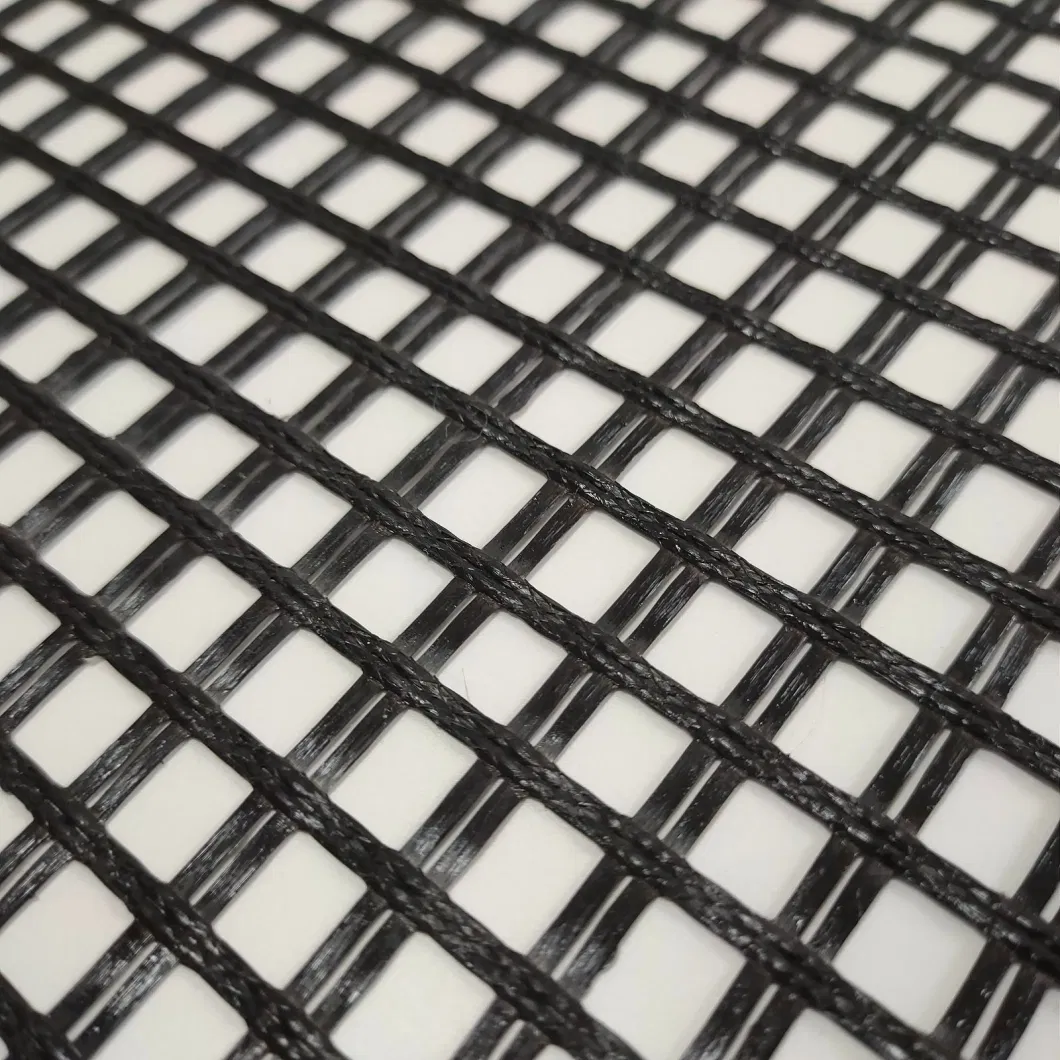 High Quality Fiberglass Geogrid Composite Geotextile Reinforcement Drainage Fabric Price 150kn 200kn