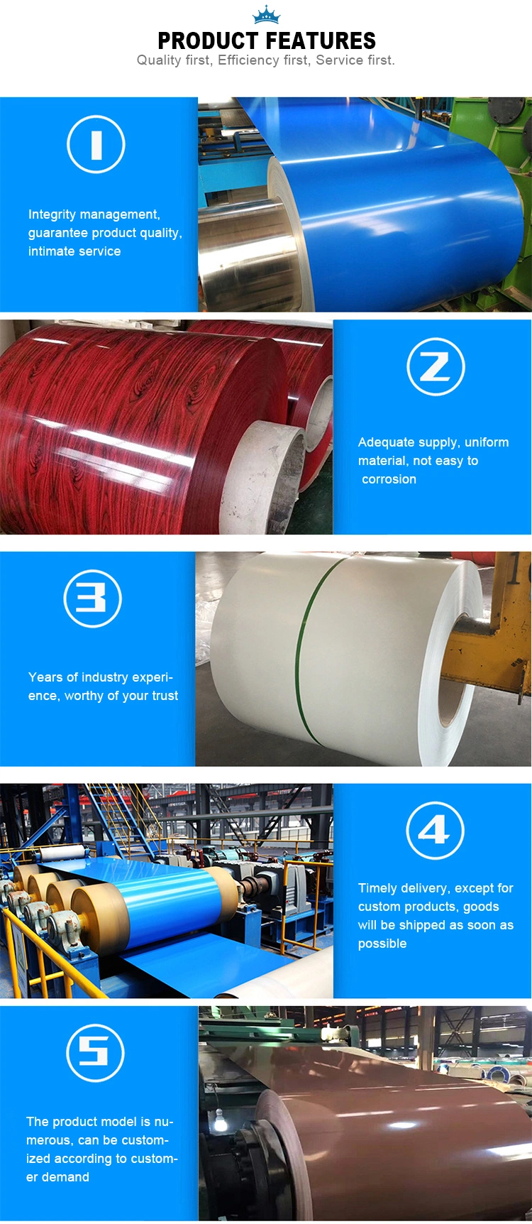 Manufacturer 2mm PPGI PPGL Color Coated Steel Coil Prepainted Galvanized Steel Coil PPGI for Building