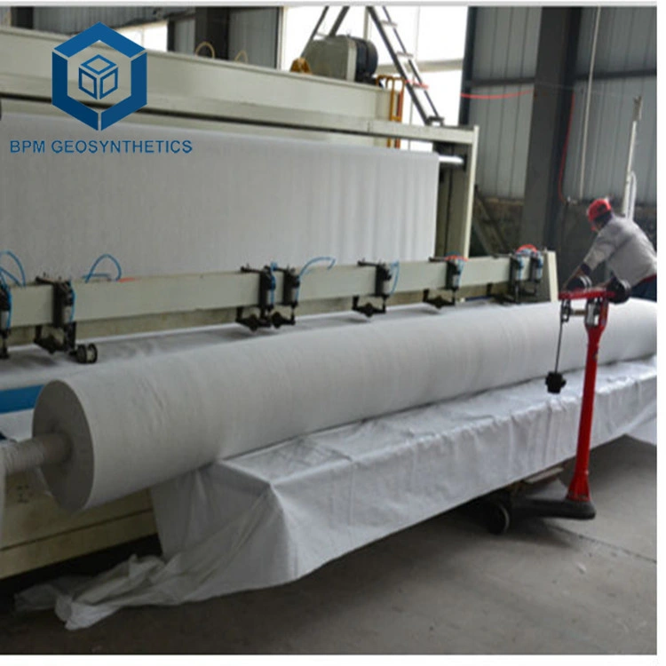 100GSM 200g Needle Punched White Non Woven Geotextile Filter Fabric for Landfill Project in Peru