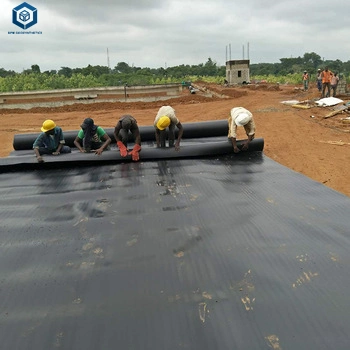 HDPE Black Smooth Geomembrane and Non Woven White Geotextile for Oxidation Pond Project in Malaysia