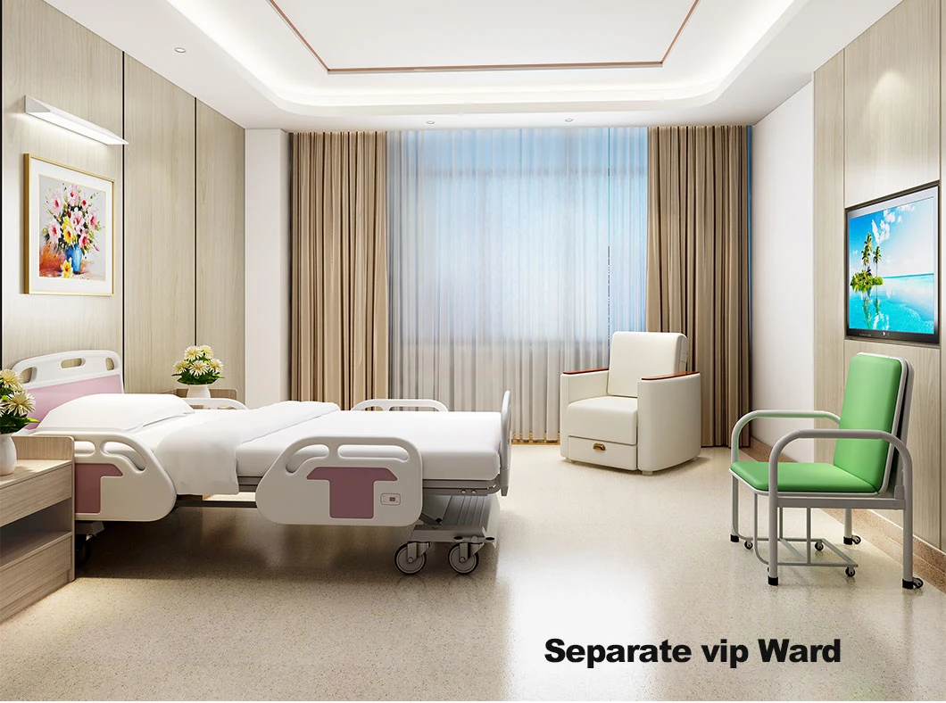 Hospital Patient Room High-Quality Metallic Leather Portable Foldable Accompany Chair Escort Bed Price