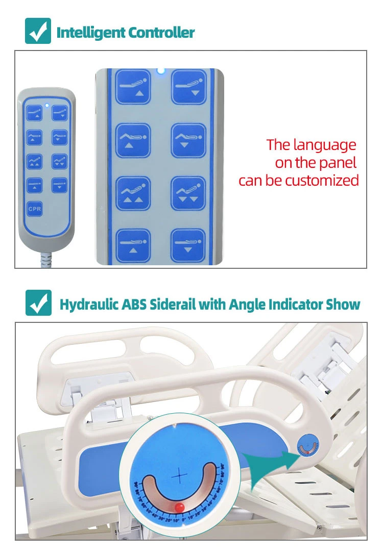 Hot Selling Big Stock Electric Hospital Bed ICU Bed for Patient