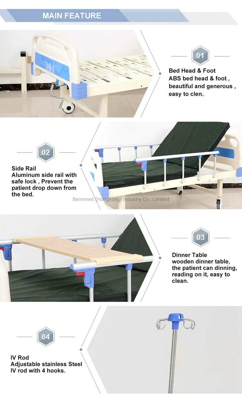 Hospital 1 Crank Bed Hospital Bed Prices Hospital Medical Patient Bed Manufacturer