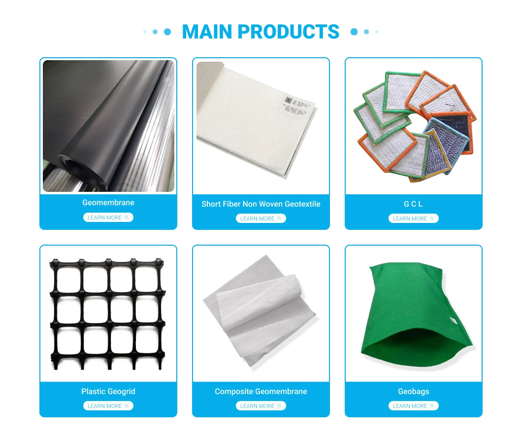 High Quality Polypropylene or Pet Needle Punched Nonwoven Geotextiles for Separation