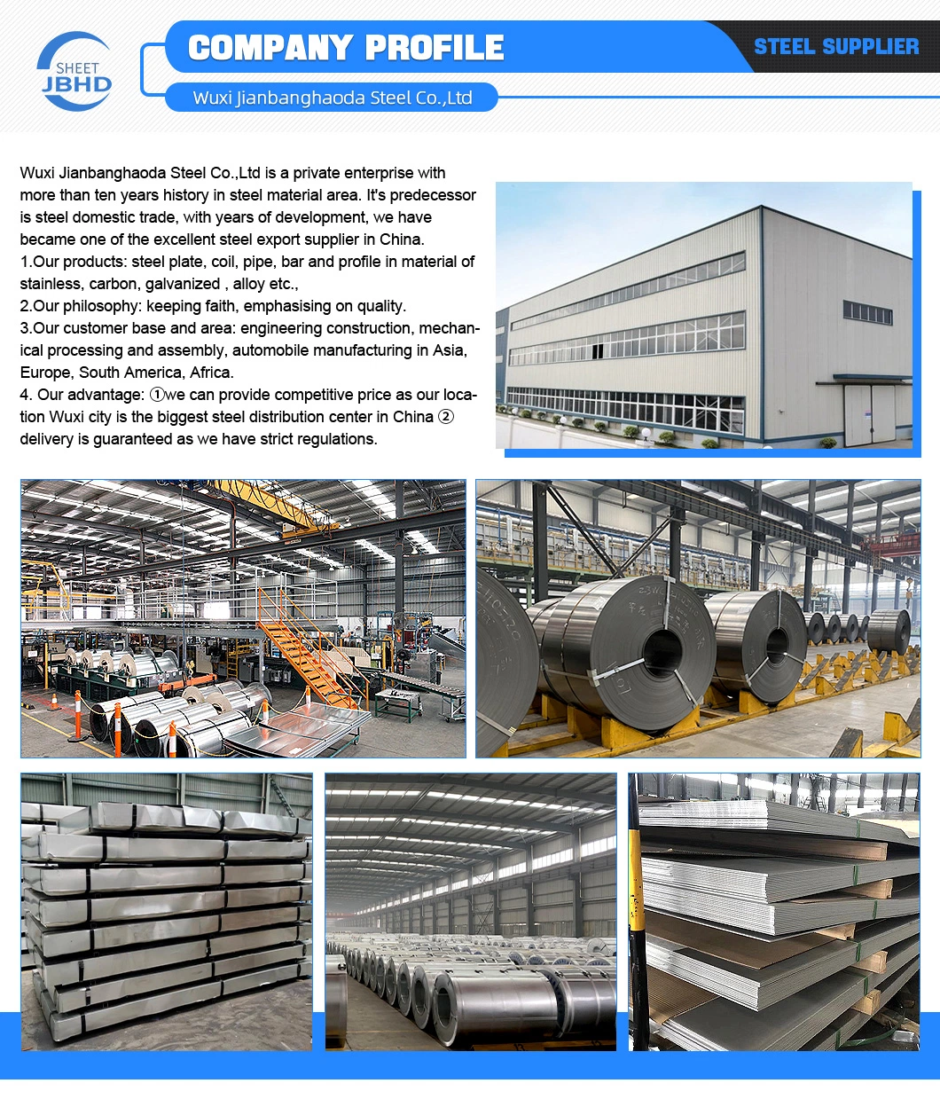 ASTM Dx51d, Dx52D, Dx53D, Dx54D Galvanized/Galvanised Steel Sheet/Plate Zinc Iron Roofing Sheet Gauge 4X8 Metal Roof Sheet