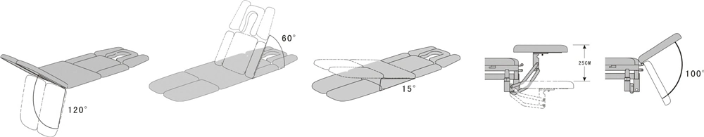 Medical Multi-Position Medical Diagnosis and Treatment Bed 9 Sections