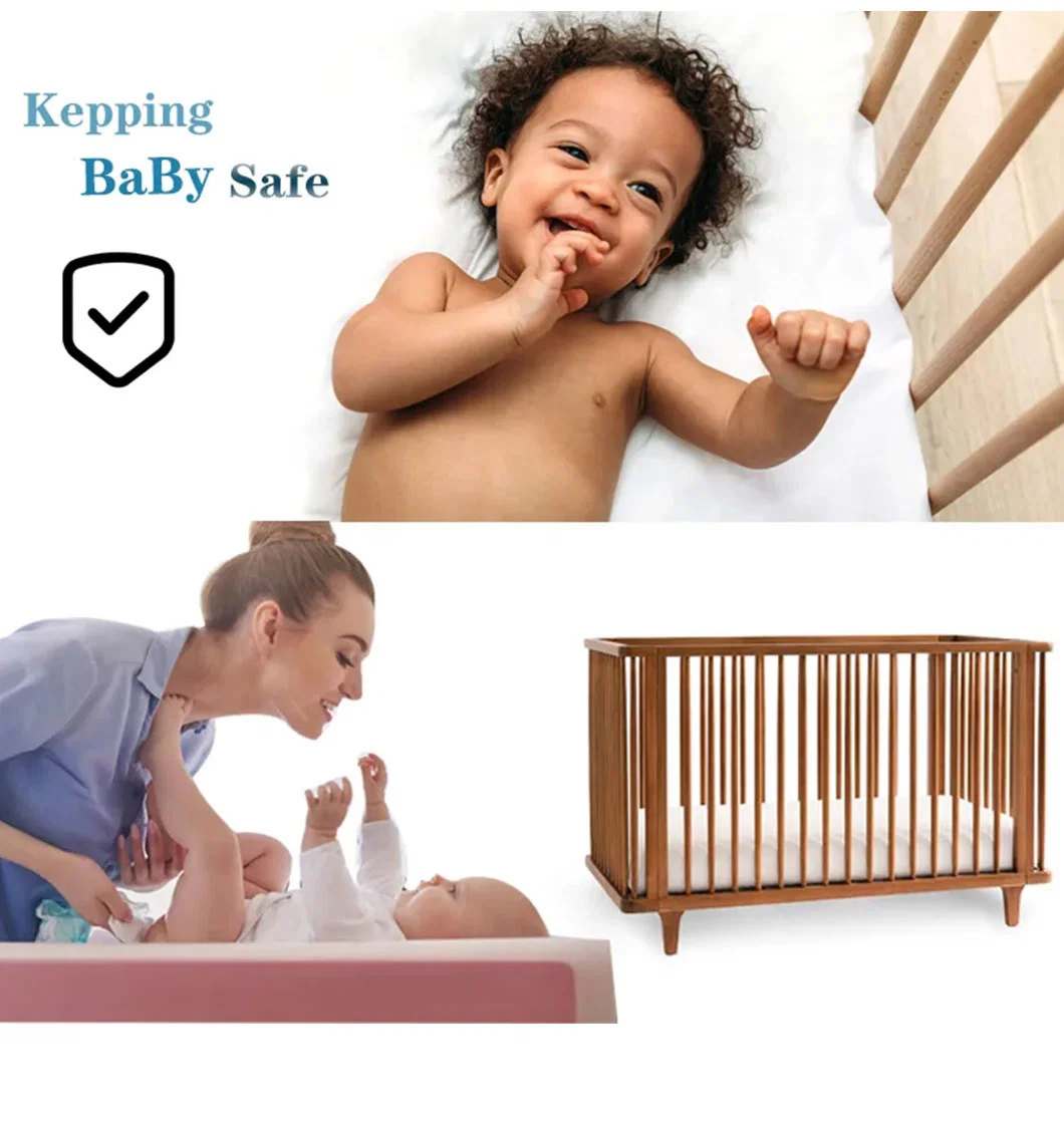 Furniture Factory Design Portable Foldable Playpen Steel Iron Frame Baby Crib Bed Trolley Cot Hospital Baby Modern Folding Infant Metal Cot Bed with Wheels