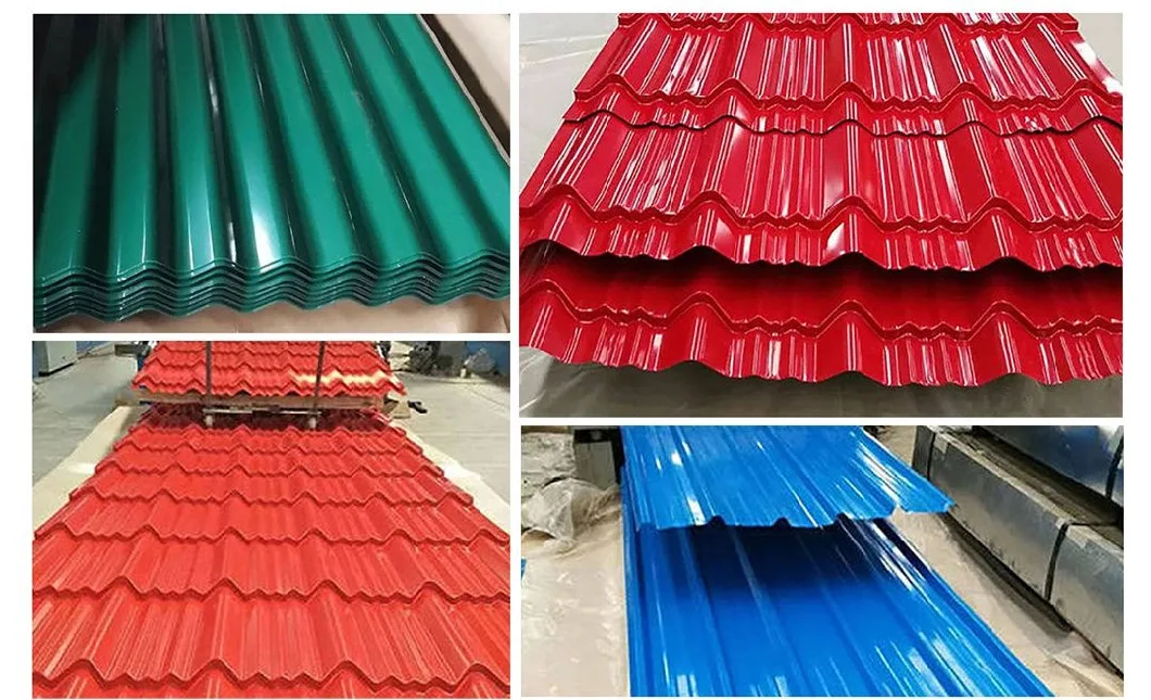 Prepainted PPGL/Galvanized/Galvalumed Steel Roofing Sheets PPGI Roof Tiles Price Sheet Metal Zinc Corrugated Steel Sheet