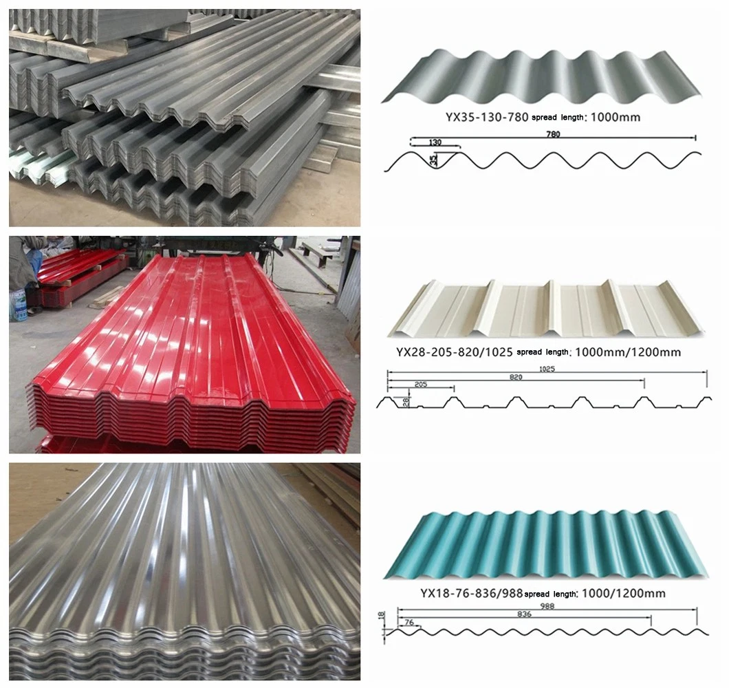 Prepainted PPGL/Galvanized/Galvalumed Steel Roofing Sheets PPGI Roof Tiles Price Sheet Metal Zinc Corrugated Steel Sheet