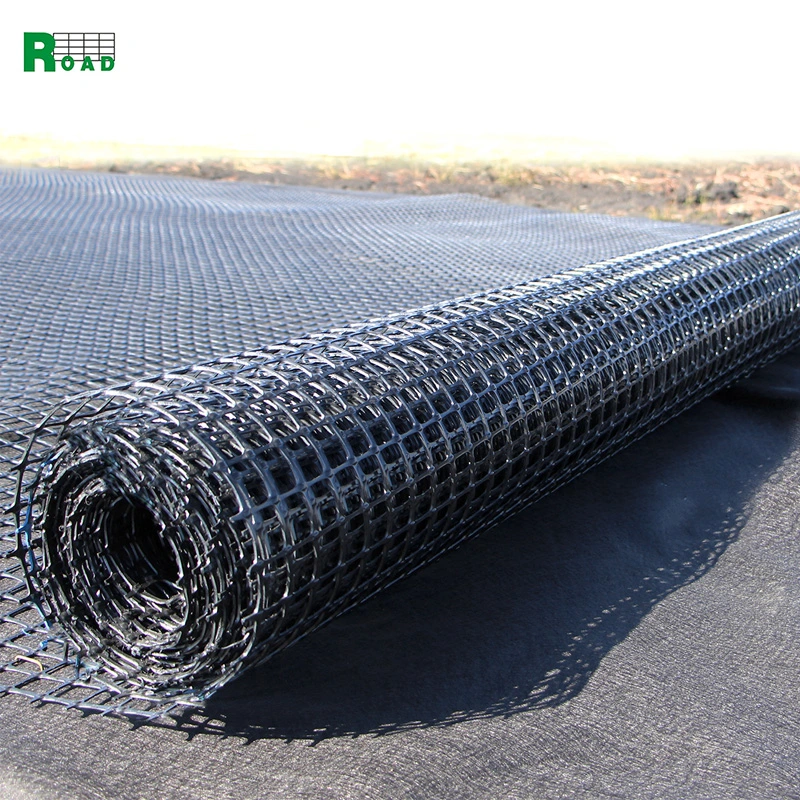 Slope Protection High Tensile Steel Plastic Composite Geogrid Biaxial Geogrid Price