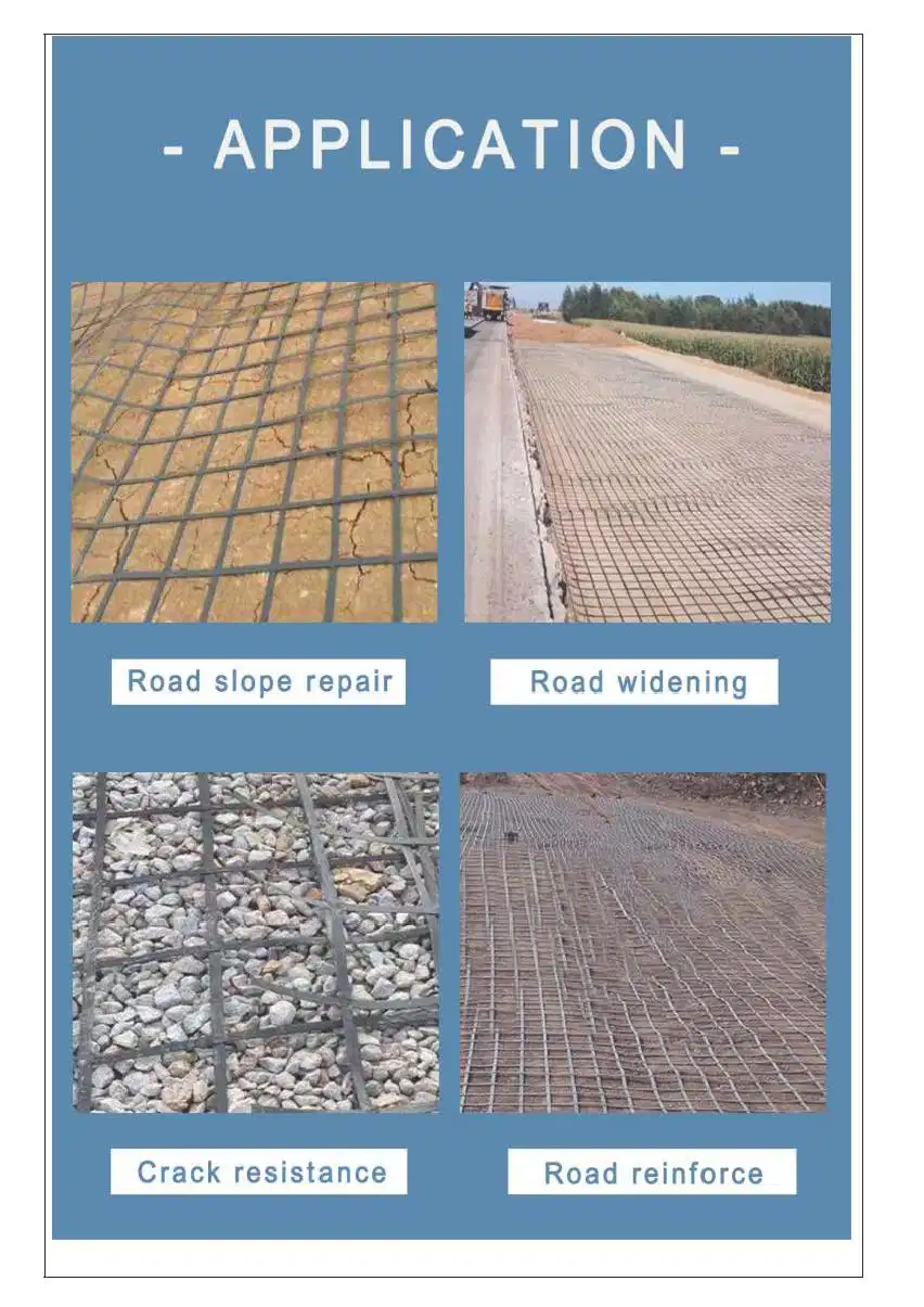 Steel Plastic Welding Geogrid for Road Pavement Steel Plastic Geogrid Subgrade Reinforced Bidirectional Geogrids