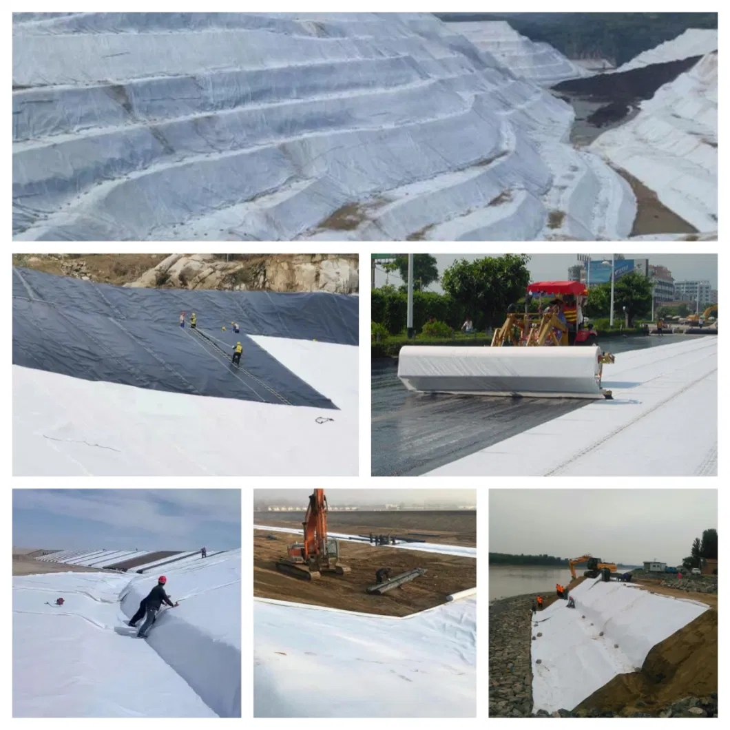 Needle Punched Spunbonded Non-Woven Polyester (PET) and Polypropylene (PP) Fabric Geotextile Made of Short Fiber and Long Fibers for Filtration Isolation