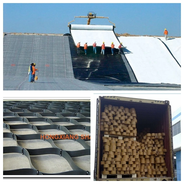 Plastic Sheet Textured and Perforated HDPE Geocells for Slope Protection