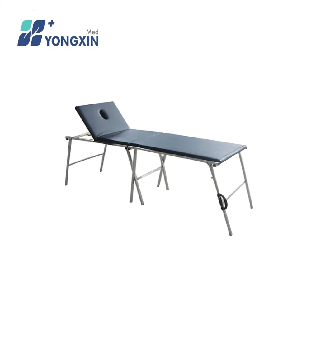 Yxz-003 Hospital Medical Equipment Stainless Steel Foldable Portable Examination Couch Bed
