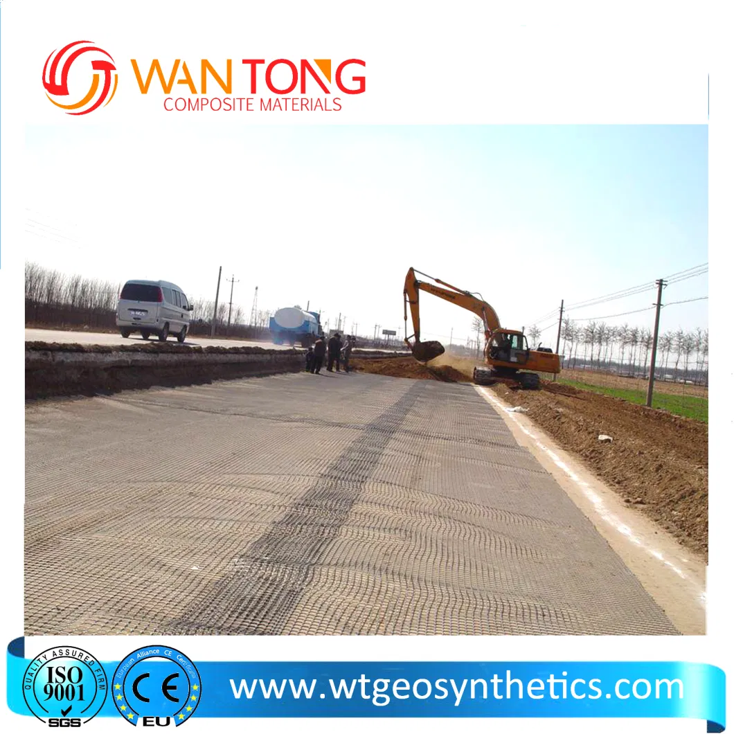 Highway Railway Airports Are Widely Used PP Pet HDPE Fiberglass Polyester Biaxial Uniaxial Geogrid