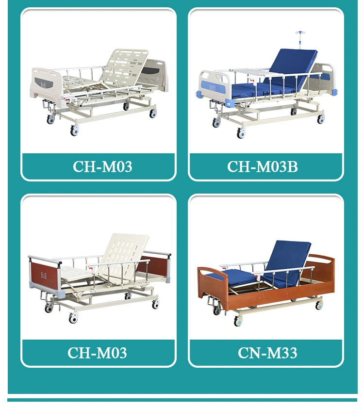 Good Quality 3 Crank Hospital Bed with Composite Headboard Big Stock