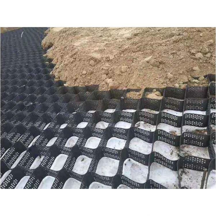 High Intensity 150mm Black/Green Plastic HDPE Geocell Fibers Geocell for Road Railway Retaining Wall