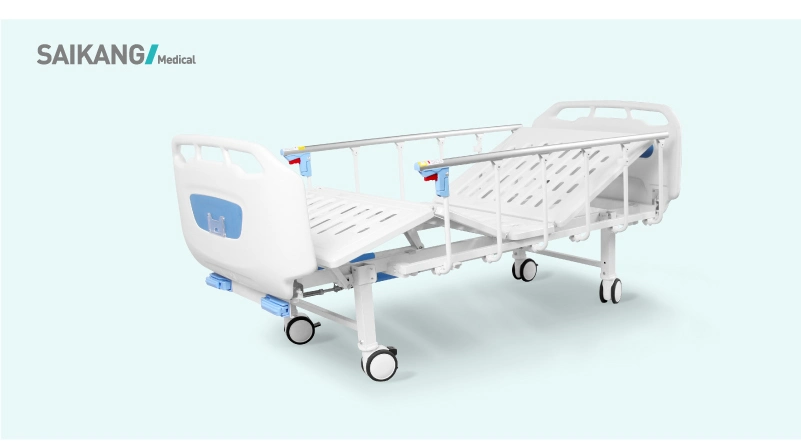 D2w6y 2 Function Hospital Medical Manual Clinic Bed with Mattress Manufacturer for Patient