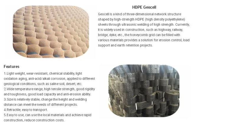 Textured HDPE Geocell Ground Reinforcement Cellular System for Ground Stabilisation