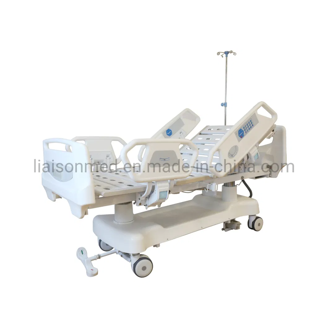 Mn-Eb002 Deluxe ICU Hospital Bed Pedal Central Brake Seven Motor Function Electric Hospital Medical Bed