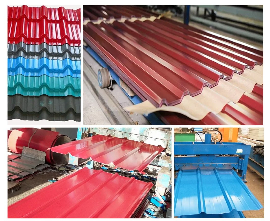 Prepainted PPGL/Galvanized/Galvalumed Steel Roofing Sheets PPGI Roof Tiles Price Sheet Metal Zinc Corrugated Steel Sheet