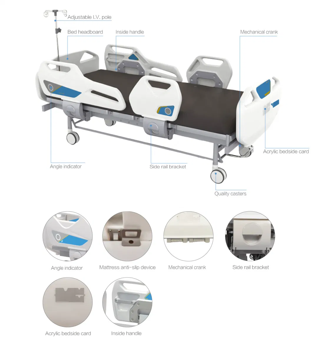 Healthcare Deluxe 2 Functions Medical Manual Homecare Hospital Beds