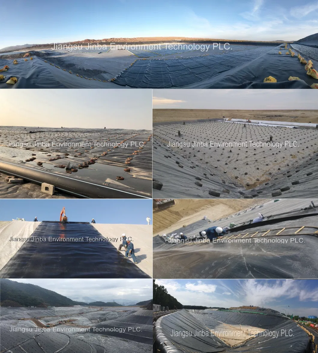 Thickness 2.00mm Anti-Seepage Impermeable Impervious Waterproof Double-Sided Smooth HDPE Geomembrane for Chemical Reaction Tank
