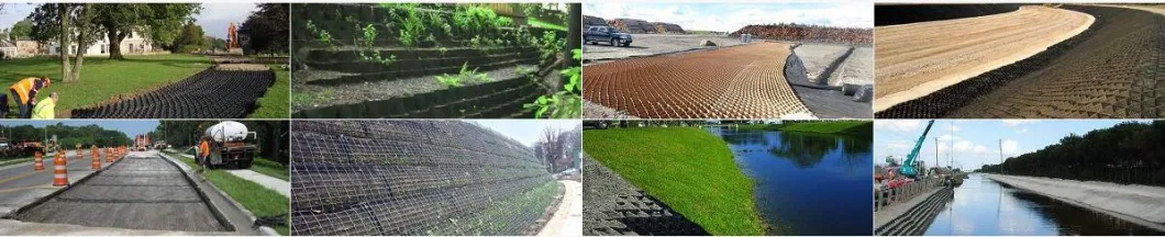 China Plastic Core Gravel Stabilization Grid Geocell Price with Textured Smooth Surface