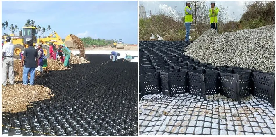 50-200mm HDPE Geocell Erosion Control Virgin Material Plastic Geocell Price