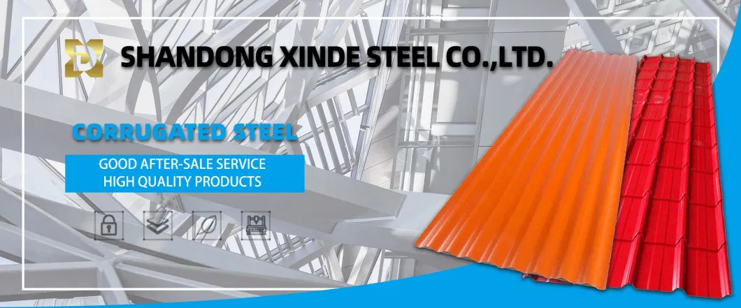 Building Material Dx51d Dx52D Dx53D Zinc Metal Color Coating PPGI Galvanized Corrugated Roofing Steel Sheet