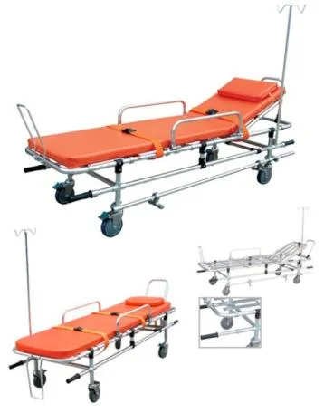 Medical Instrument Portable Hospital Emergency Trolley Bed Medical Ambulance Folding Stretcher for Rescue 2L CE/ISO13485