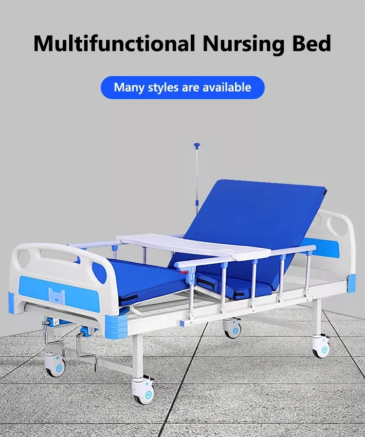 Manufacturer Directly Supply 2 Cranks Manual Patient Medical Bed for Hospital