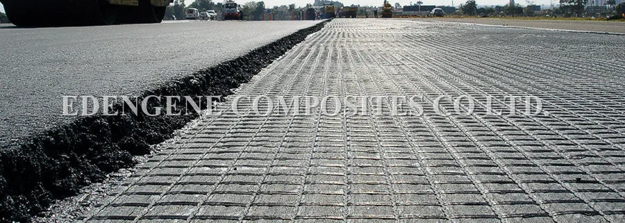 Polyester (PET) Geogrid Combined with Nonwoven Coated Bitumen for Asphalt Road Reinforcement