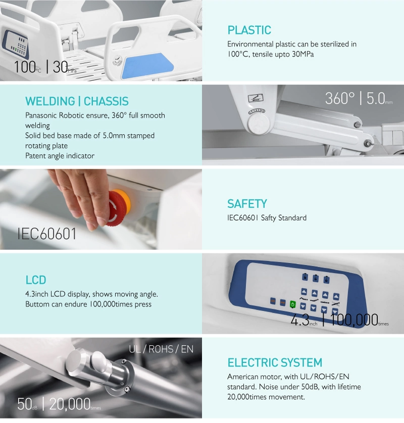 C8e Medical Electric Mltifunctional Hospital Bed