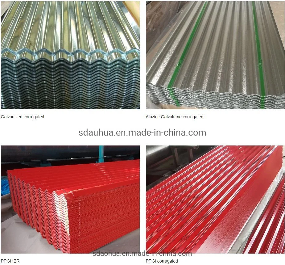Corrugated Sheet Steel Galvanized Gi Regular Spangle Roofing Tiles Full Hard Ibr