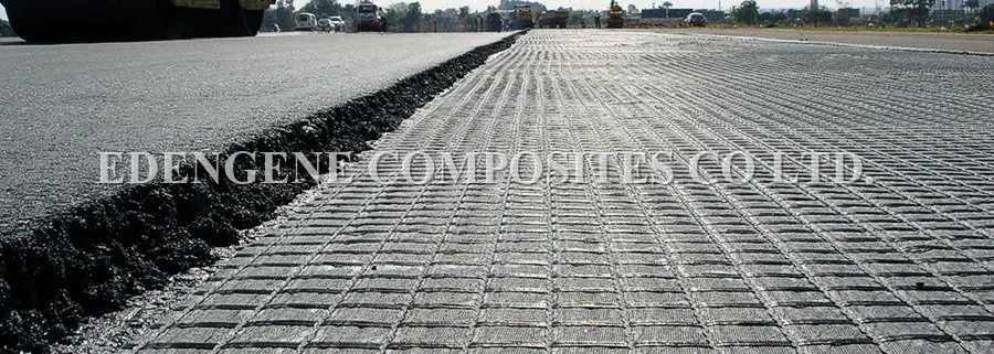 Polyester Geogrid Composite Nonwoven Coated Bitumen for Asphalt Road