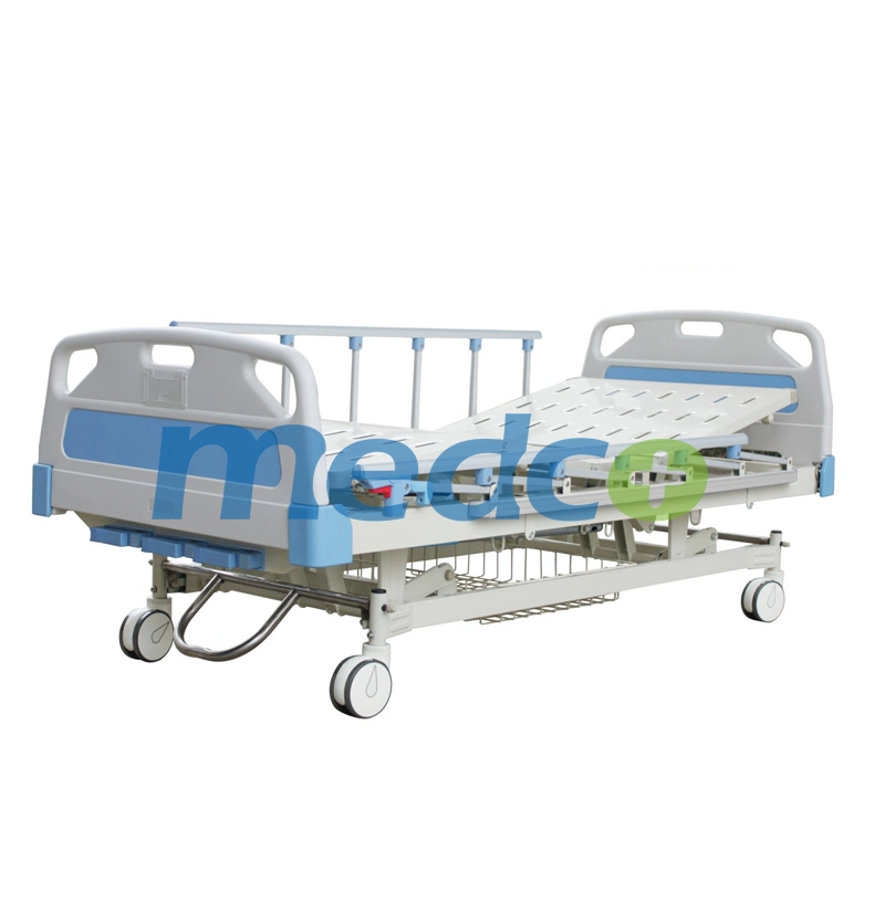 Manufacturer 3 Function Adjustable Manual Medical Patient Hospital Bed with Crank