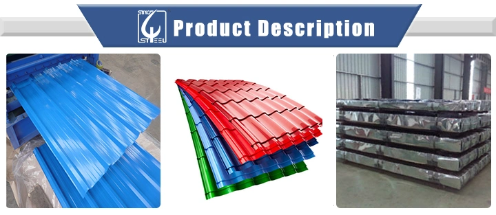 China Supplier Manufacture Color Galvan Zinc Coat Corrugated PPGI Steel Roofing Tile Roof Sheet Factory Price