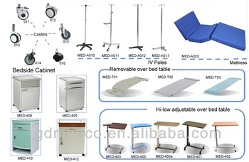 Manufacturer 3 Function Adjustable Manual Medical Patient Hospital Bed with Crank